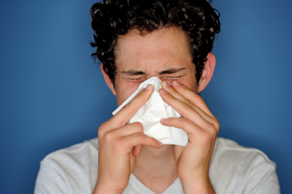 A managing partner home sick with the flu
